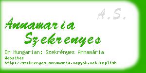 annamaria szekrenyes business card