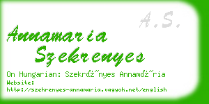 annamaria szekrenyes business card
